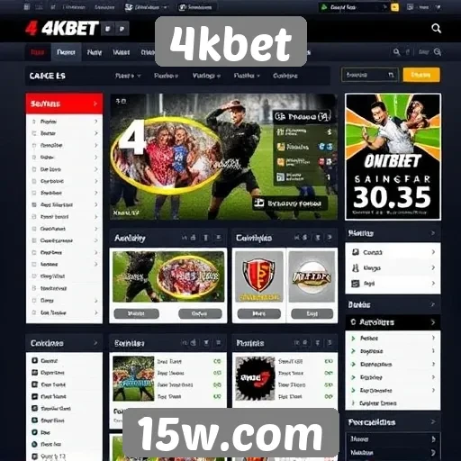 Interface do usuário do site 4kbet avaliada